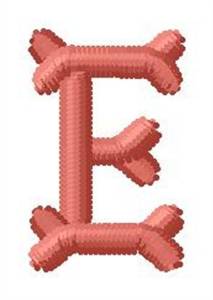 Picture of Bone Letter E Machine Embroidery Design