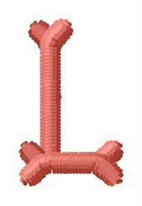 Picture of Bone Letter L Machine Embroidery Design
