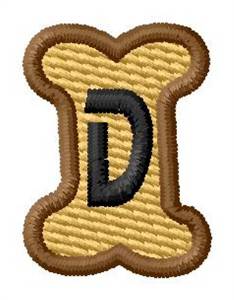 Picture of Doggie Letter D Machine Embroidery Design