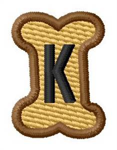 Picture of Doggie Letter K Machine Embroidery Design