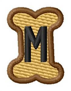 Picture of Doggie Letter M Machine Embroidery Design