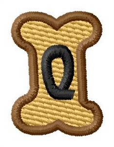 Picture of Doggie Letter Q Machine Embroidery Design