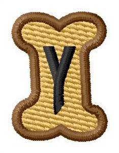 Picture of Doggie Letter Y Machine Embroidery Design
