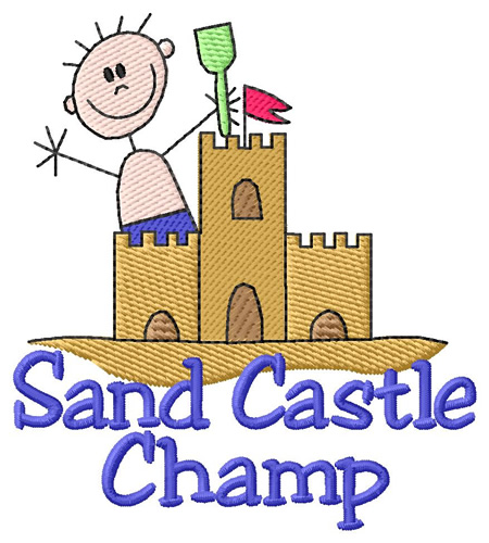 Sand Castle Champ Machine Embroidery Design