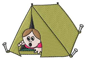 Picture of Boy In A Tent Machine Embroidery Design