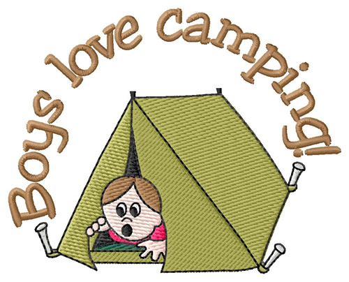 Boys Love Camping Machine Embroidery Design