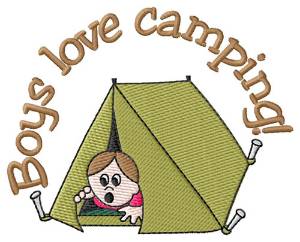 Picture of Boys Love Camping Machine Embroidery Design