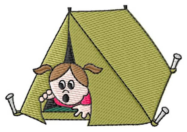 Picture of Girl In A Tent Machine Embroidery Design