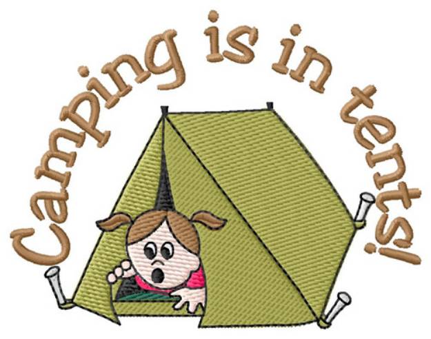 Picture of Camping Is In Tents Machine Embroidery Design