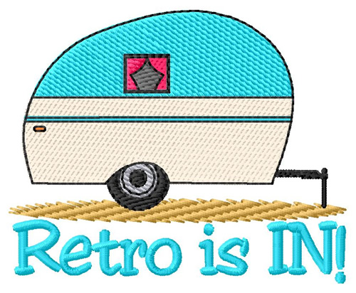 Retro Is In Machine Embroidery Design