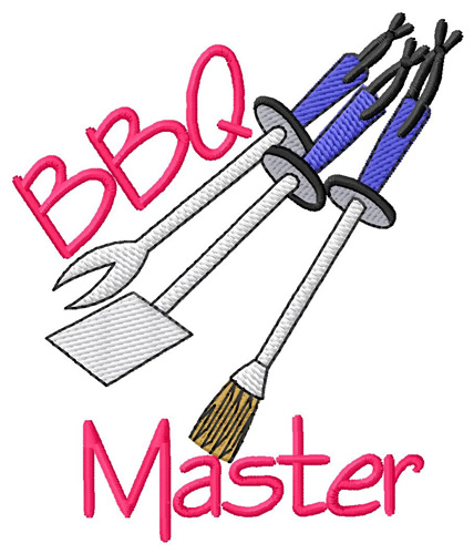 BBQ Master Machine Embroidery Design