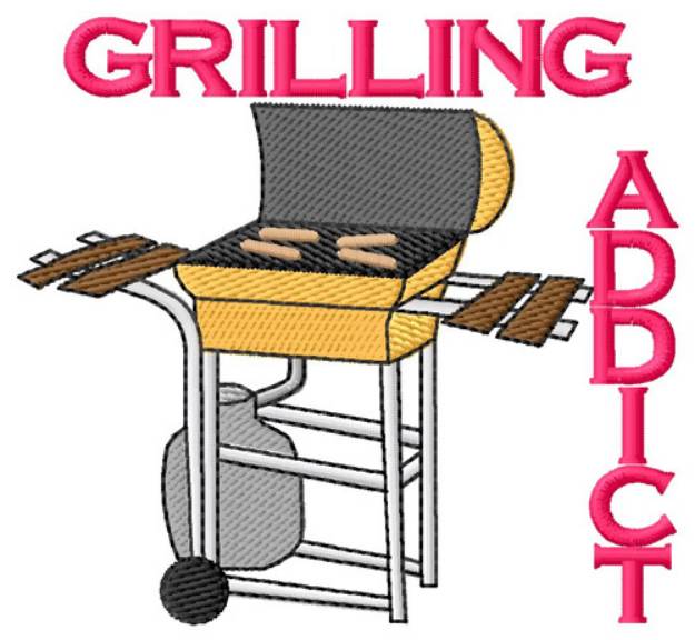 Picture of Grilling Addict Machine Embroidery Design