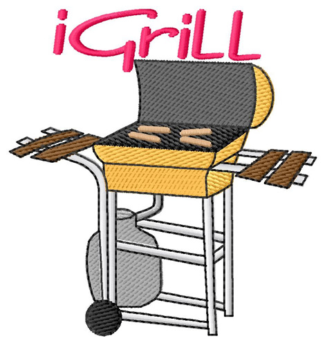 I Grill Machine Embroidery Design