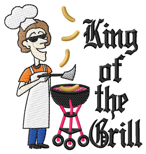 King Of The Grill Machine Embroidery Design