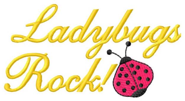 Picture of Ladybugs Rock Machine Embroidery Design