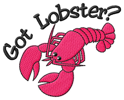 Got Lobster? Machine Embroidery Design