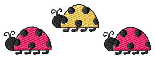 Ladybugs Machine Embroidery Design