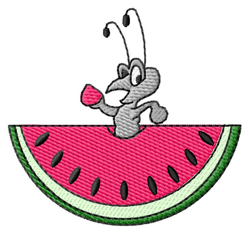 Watermelon Ant Machine Embroidery Design