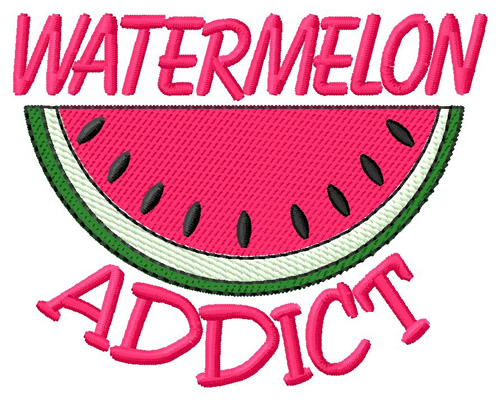 Watermelon Addict Machine Embroidery Design