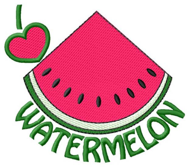 Picture of I Love Watermelon Machine Embroidery Design
