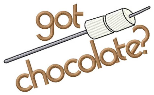 Picture of Got Chocolate? Machine Embroidery Design