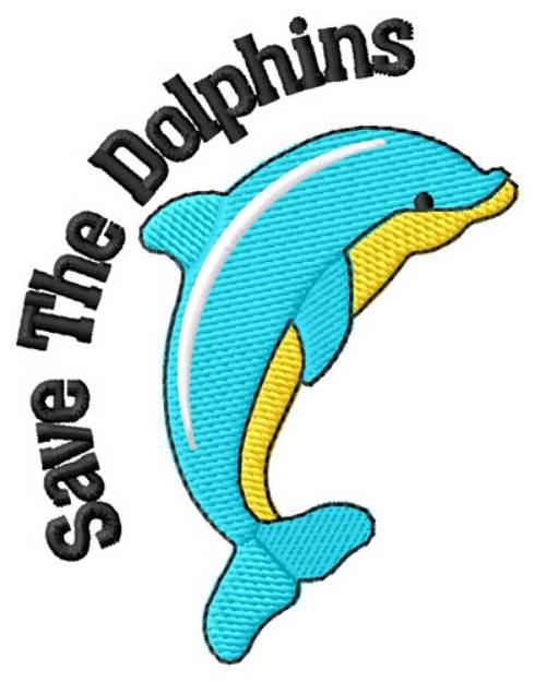 Picture of Save The Dolphins Machine Embroidery Design