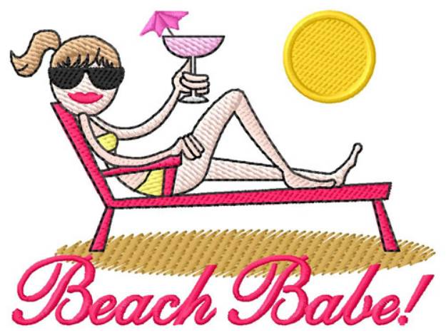 Picture of Beach Babe Machine Embroidery Design