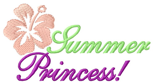Summer Princess Machine Embroidery Design