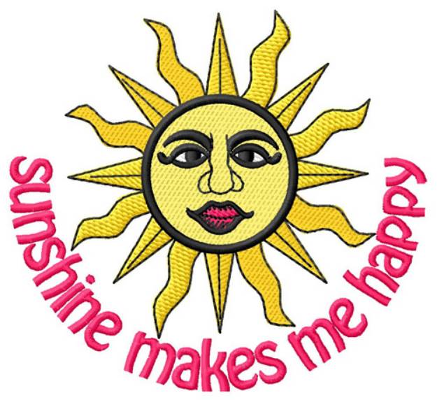Picture of Makes Me Happy Machine Embroidery Design