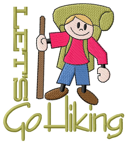 Lets Go Hiking Machine Embroidery Design