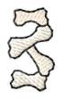 Picture of Bones Number 3 Machine Embroidery Design