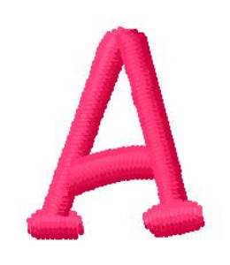 Picture of Simple Font A Machine Embroidery Design