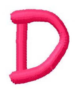 Picture of Simple Font D Machine Embroidery Design