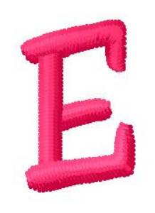 Picture of Simple Font E Machine Embroidery Design
