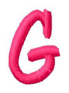 Picture of Simple Font G Machine Embroidery Design
