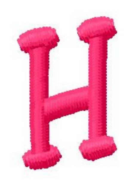 Picture of Simple Font H Machine Embroidery Design