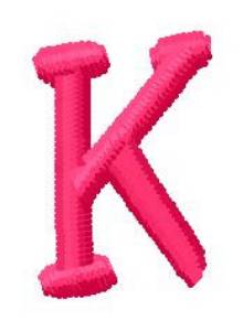 Picture of Simple Font K Machine Embroidery Design