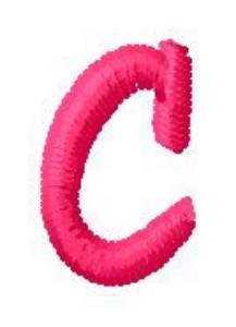 Picture of Simple Font c Machine Embroidery Design