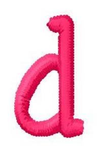 Picture of Simple Font d Machine Embroidery Design