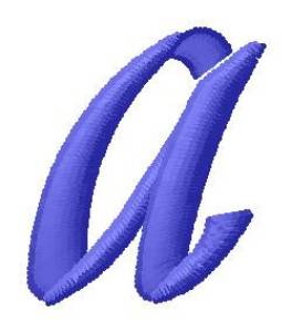 Picture of Ribbon Lower Case a Machine Embroidery Design