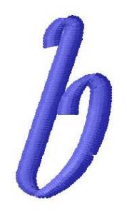 Picture of Ribbon Lower Case b Machine Embroidery Design