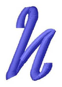 Picture of Ribbon Lower Case h Machine Embroidery Design