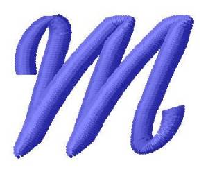 Picture of Ribbon Lower Case m Machine Embroidery Design