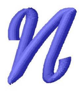 Picture of Ribbon Lower Case n Machine Embroidery Design