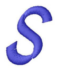 Picture of Ribbon Lower Case s Machine Embroidery Design