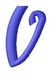 Picture of Ribbon Lower Case v Machine Embroidery Design