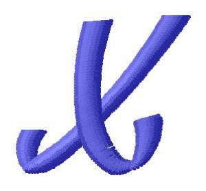 Picture of Ribbon Lower Case x Machine Embroidery Design