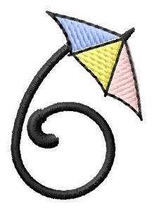 Picture of Umbrella Font 6 Machine Embroidery Design