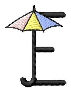 Picture of Umbrella Font E Machine Embroidery Design