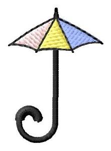 Picture of Umbrella Font J Machine Embroidery Design